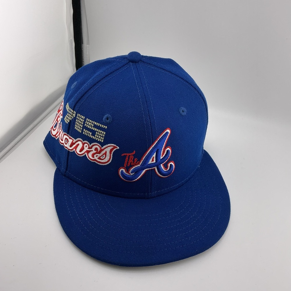 New Era Atlanta Braves City Connect 59FIFTY Fitted Hat Blue Size 7 1/8